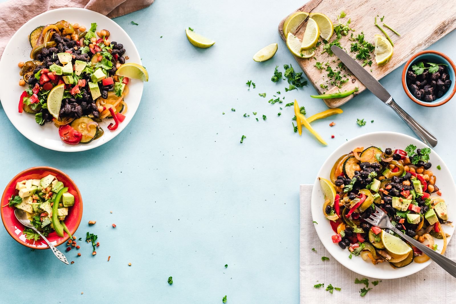 Fresh ingredients for a build-your-own bowl